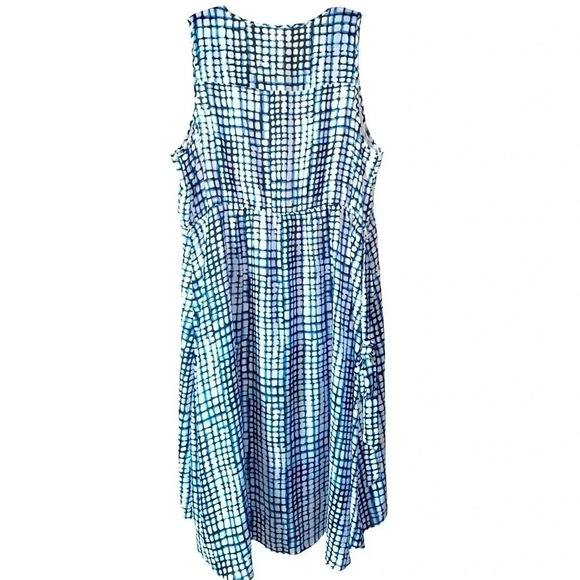 LANE BRYANT Women’s Blue Print Sleeveless V-Neck High-Low Lightweight Size 3X - Picture 4 of 6